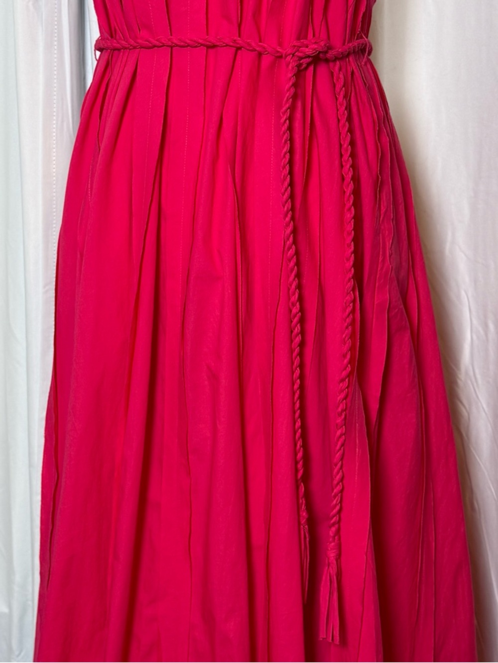 Ulla Johnson Leela Orchid Pink Midi Dress Rope Tie Waist NWT Size 2 - Picture 7 of 16